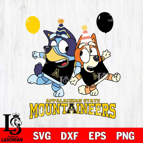 Appalachian State Mountaineers Bluey & Bingo 2 Svg Eps Dxf Png File, NCAA svg, Digital Download, Instant Download