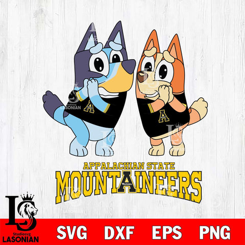 Appalachian State Mountaineers Bluey & Bingo 5 Svg Eps Dxf Png File, NCAA svg, Digital Download, Instant Download
