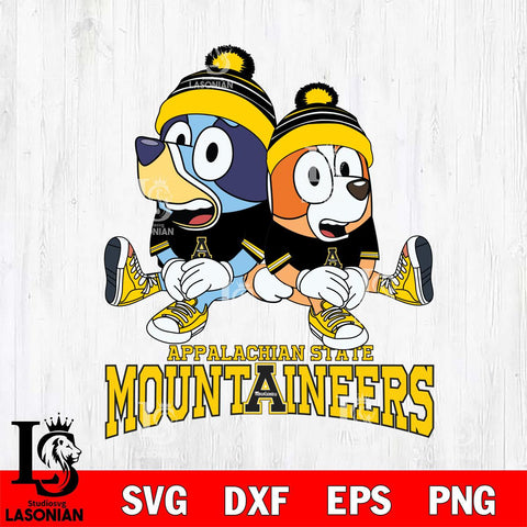 Appalachian State Mountaineers Bluey & Bingo 8 Svg Eps Dxf Png File, NCAA svg, Digital Download, Instant Download