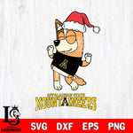 Appalachian State Mountaineers Bluey Chilli Happy Christmas Svg Eps Dxf Png File, Digital Download