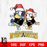 Appalachian State Mountaineers Bluey Christmas Holiday Svg Eps Dxf Png File, Digital Download