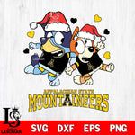 Appalachian State Mountaineers Bluey Christmas NFL Svg Eps Dxf Png File, Digital Download