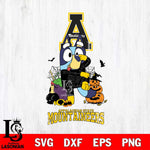 Appalachian State Mountaineers Bluey Halloween NCAA 2 Svg Eps Dxf Png File, Digital Download, Instant Download