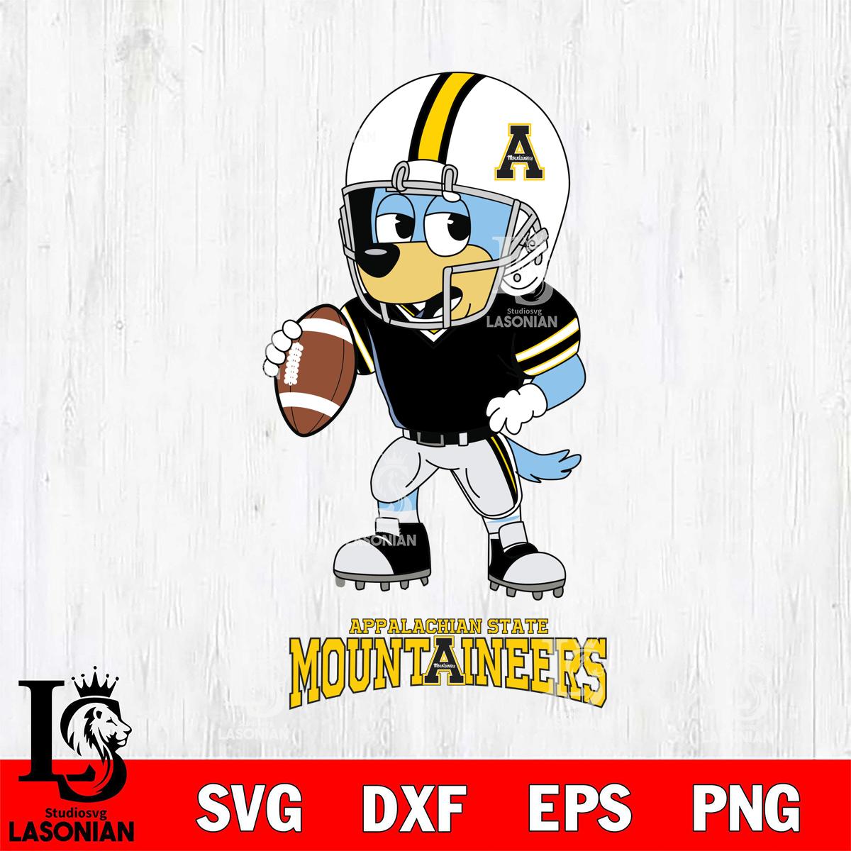 Appalachian State Mountaineers Bluey rugby – lasoniansvg