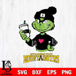 Appalachian State Mountaineers Boujee Grinch Heart Christmas Cut Files Cricut, Svg Dxf Eps Png file, Digital download , Silhouette