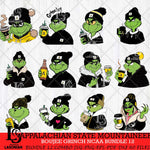 Appalachian State Mountaineers Boujee Grinch NCAA Bundle 12 SVG Eps Dxf Png File, Digital Download, Instant Download