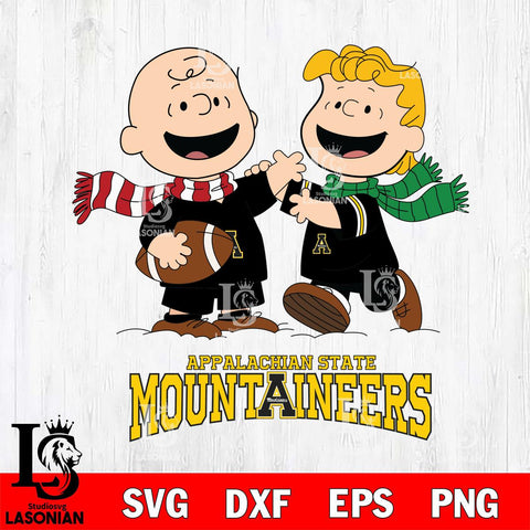 Appalachian State Mountaineers Charlie Brown & Linus Football Cricut,Christmas SVG DXF EPS PNG FILE, NCAA Digital Download,Instant Download, Silhouette
