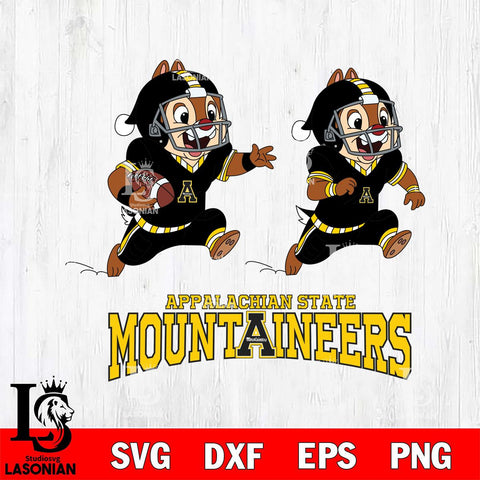 Appalachian State Mountaineers Chip & Dale Football Cricut,Christmas SVG DXF EPS PNG FILE, NCAA Digital Download,Instant Download, Silhouette
