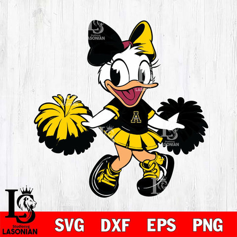 Appalachian State Mountaineers Daisy Duck Cheerleader Svg Eps Dxf Png File, NCAA svg, Digital Download, Instant Download