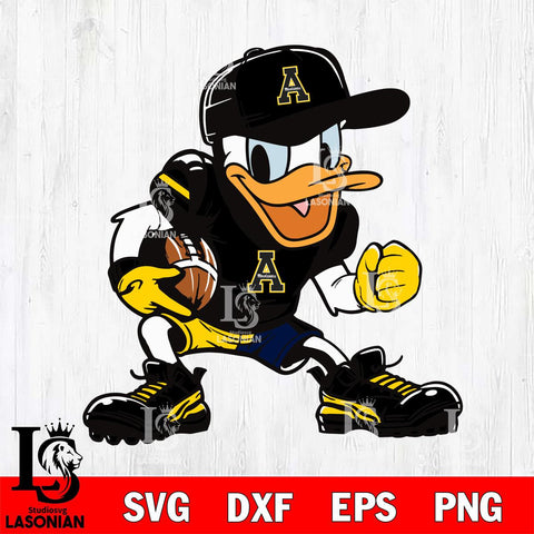 Appalachian State Mountaineers Donal Duck Svg Eps Dxf Png File, NCAA svg, Digital Download, Instant Download