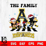 Appalachian State Mountaineers Family Bluey Christmas Svg Eps Dxf Png File, Digital Download