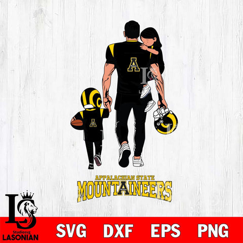 Appalachian State Mountaineers Father And Son Football SVG DXF EPS PNG FILE,NCAA SVG, Father day Digital Download,Instant Download, Silhouette