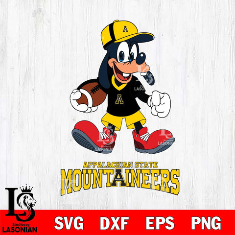 Appalachian State Mountaineers Goofy Football Player SVG DXF EPS PNG FILE,NCAA svg ,Football Digital Download,Instant Download, Silhouette