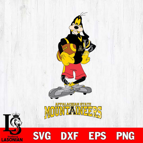 Appalachian State Mountaineers Goofy Player SVG DXF EPS PNG FILE,NCAA svg ,Football Digital Download,Instant Download, Silhouette