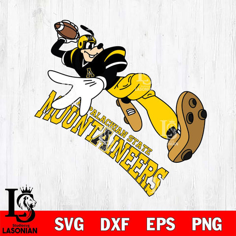 Appalachian State Mountaineers Goofy rugby player SVG DXF EPS PNG FILE,NCAA svg ,Football Digital Download,Instant Download, Silhouette