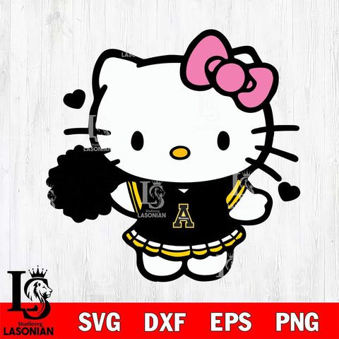Appalachian State Mountaineers Hello Kitty Cheerleader 6 Svg Eps Dxf Png File, Digital Download, Instant Download