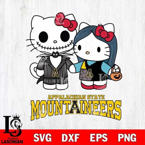 Appalachian State Mountaineers Hello Kitty Horror 11 Svg Eps Dxf Png File, Digital Download
