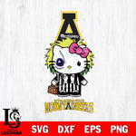 Appalachian State Mountaineers Hello Kitty Horror 8 Svg Eps Dxf Png File, Digital Download