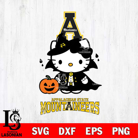 Appalachian State Mountaineers Hello Kitty Horror 9 Svg Eps Dxf Png File, Digital Download