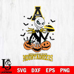 Appalachian State Mountaineers Jack Skellington 2 halloween Svg Eps Dxf Png File, NCAA svg, Digital Download, Instant Download
