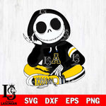 Appalachian State Mountaineers Jack Skellington halloween Svg Eps Dxf Png File, NCAA svg, Digital Download, Instant Download