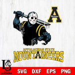 Appalachian State Mountaineers Jason Voorhees 5 Svg Eps Dxf Png File, Digital Download