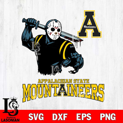 Appalachian State Mountaineers Jason Voorhees 5 Svg Eps Dxf Png File, Digital Download