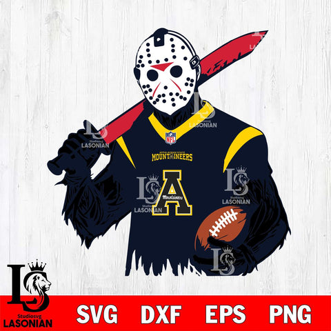 Appalachian State Mountaineers Jason Voorhees Horror 11 Svg Eps Dxf Png File, NCAA svg, Digital Download, Instant Download