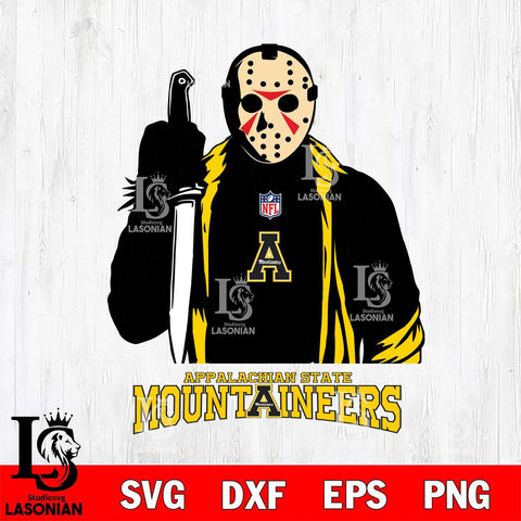 Appalachian State Mountaineers Jason Voorhees Horror 3 Svg Eps Dxf Png File, NCAA svg, Digital Download, Instant Download