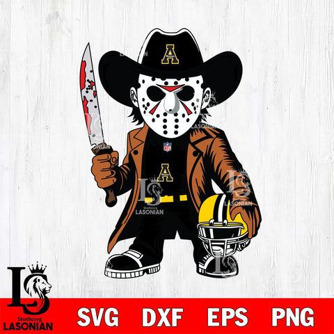 Appalachian State Mountaineers Jason Voorhees Horror Svg Eps Dxf Png File, NCAA svg, Digital Download, Instant Download