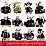 Appalachian State Mountaineers Jason Voorhees Horror Bundle 12 SVG Eps Dxf Png File, bundle NCAA svg, Digital Download, Instant Download