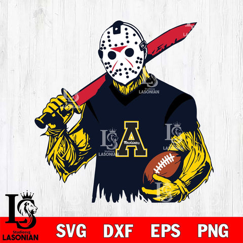 Appalachian State Mountaineers Jason Voorhees Horror Halloween 2 Svg Eps Dxf Png File, NCAA svg, Digital Download, Instant Download