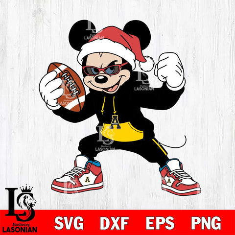 Appalachian State Mountaineers Mickey Cool Football Christmas File Cut, NCAA SVG DXF EPS PNG FILE, Digital Download , Criucut , Silhouette