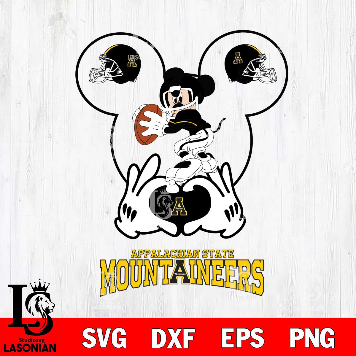 Appalachian State Mountaineers Mickey Heart Rugby – lasoniansvg