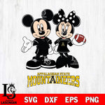 Appalachian State Mountaineers Mickey Minnie Football Svg Eps Dxf Png File, NCAA svg , Digital Download , Instant Download, Cricut File