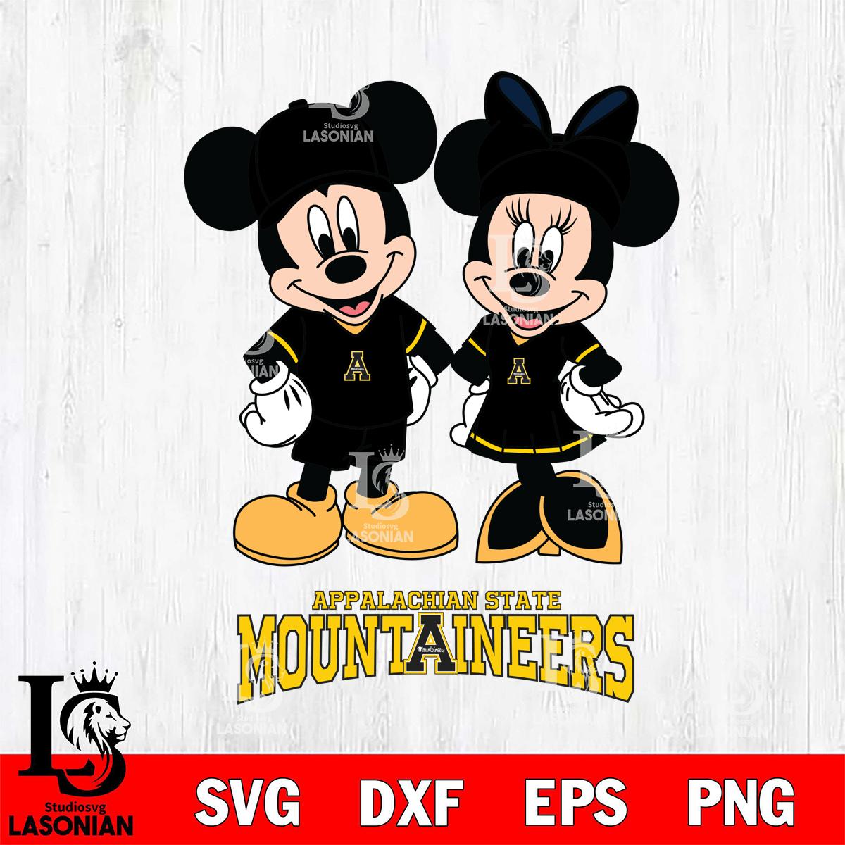 Appalachian State Mountaineers Mickey Minnie Rugby – lasoniansvg