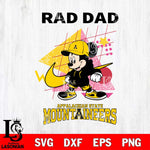 Appalachian State Mountaineers Mickey Mouse Rad Dad SVG DXF EPS PNG FILE, NCAA File Cut,Digital Download,Instant Download