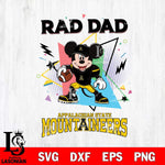 Appalachian State Mountaineers Mickey Mouse Sport Rad Dad SVG DXF EPS PNG FILE, NCAA File Cut,Digital Download,Instant Download