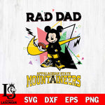 Appalachian State Mountaineers Mickey Wearing Hoodie Rad Dad SVG DXF EPS PNG FILE, NCAA File Cut,Digital Download,Instant Download