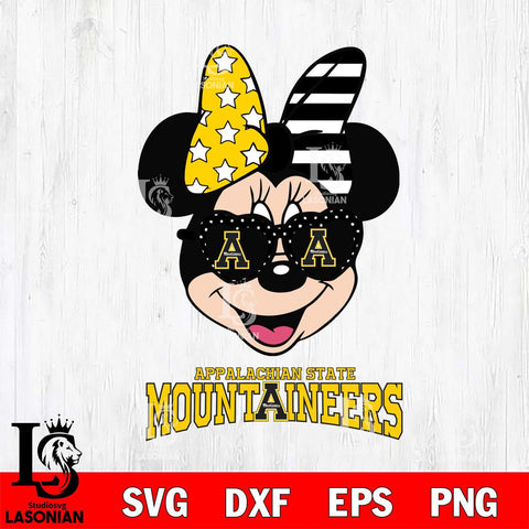Appalachian State Mountaineers Minnie Mouse Love 2, Svg Eps Dxf Png File, Digital Download