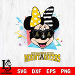 Appalachian State Mountaineers Minnie Mouse Love Sport SVG DXF EPS PNG FILE, NCAA File Cut,Digital Download,Instant Download