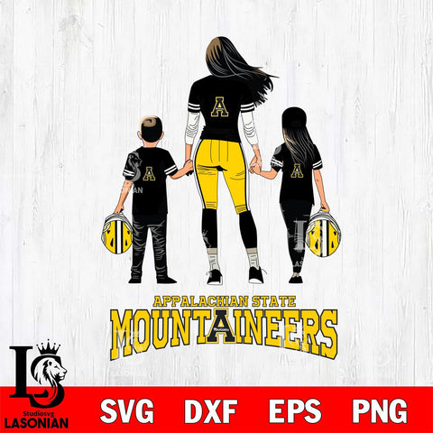 Appalachian State Mountaineers Mother and son Rugby SVG DXF EPS PNG FILE,NCAA SVG, Father day Digital Download,Instant Download, Silhouette