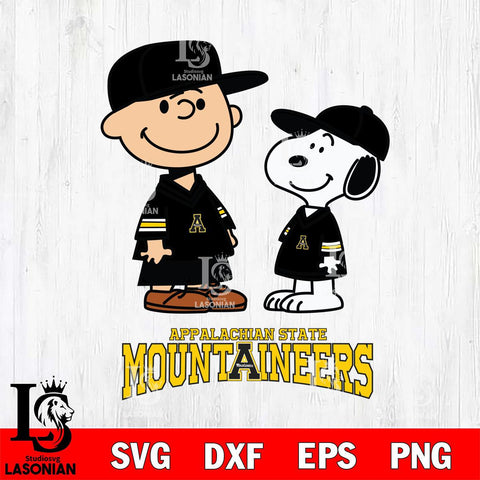 Appalachian State Mountaineers Peanuts Snoopy Football SVG DXF EPS PNG FILE,Snoopy File Cut, NCAA Digital Download,Instant Download,Christmas Silhouette
