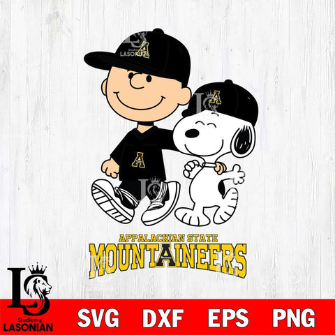 Appalachian State Mountaineers Peanuts Snoopy Friends SVG DXF EPS PNG FILE,Snoopy File Cut, NCAA Digital Download,Instant Download,Christmas Silhouette