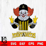 Appalachian State Mountaineers Pennywise Horror Sport 8 Svg Eps Dxf Png File, Digital Download