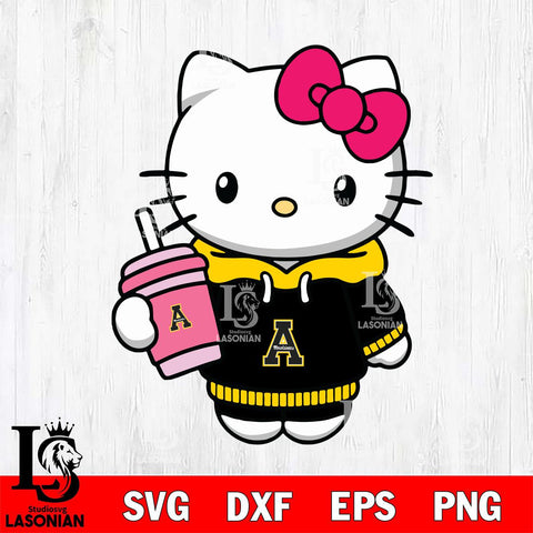 Appalachian State Mountaineers Pretty Hello Kitty Svg Eps Dxf Png File, Digital Download, Instant Download