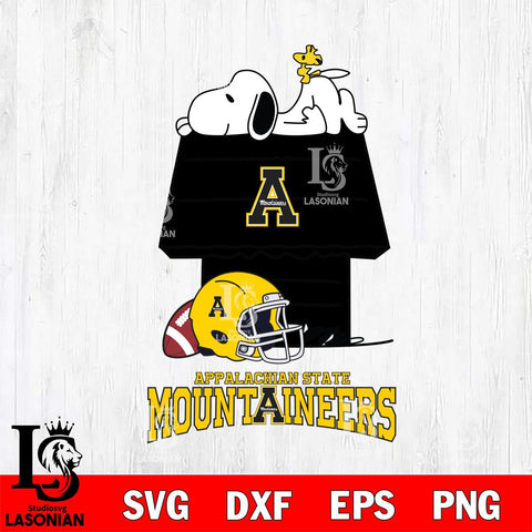 Appalachian State Mountaineers Snoopy Chill Football SVG DXF EPS PNG FILE,Snoopy File Cut, NCAA Digital Download,Instant Download,Christmas Silhouette