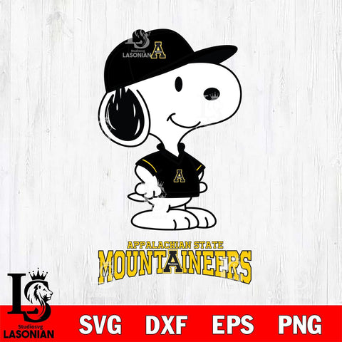 Appalachian State Mountaineers Snoopy Football sport SVG DXF EPS PNG FILE,Snoopy File Cut, NCAA Digital Download,Instant Download,Christmas Silhouette