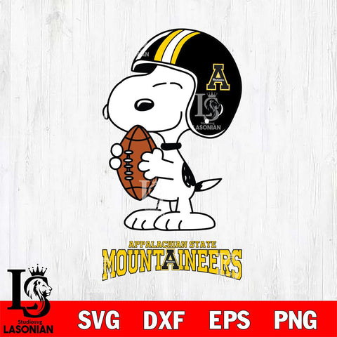 Appalachian State Mountaineers Snoopy Rugby Svg Eps Dxf Png File, NCAA svg , Digital Download , Instant Download, Cricut File