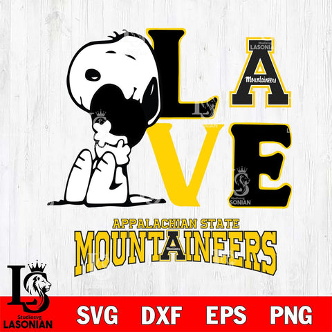 Appalachian State Mountaineers Snoopy Sport 10 Svg Eps Dxf Png File, Digital Download